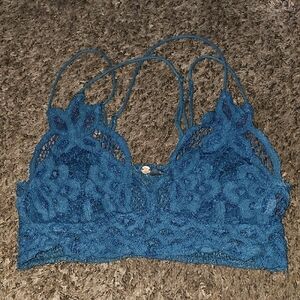 Free People Womens Bralette. Sz XS!! Beautiful Teal Blue!